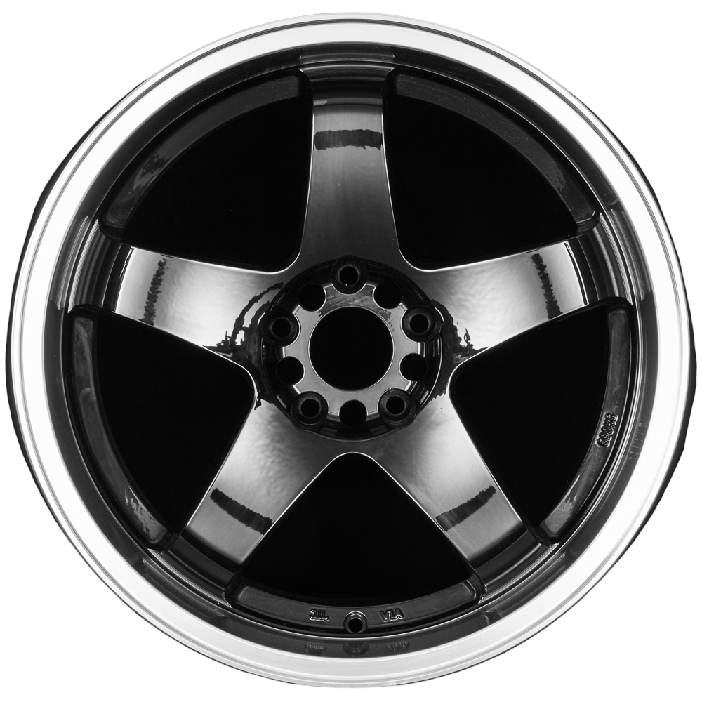 ROTA P45 R2 18x10" 5x114 GLOSS BLACK POLISHED LIP Wheels Genuine - Image 3