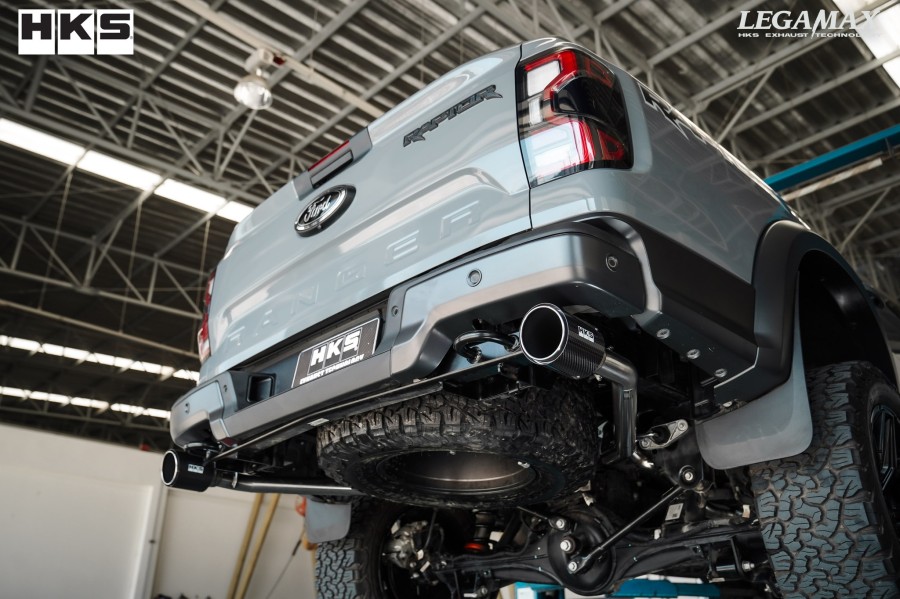 HKS Legamax Dual Tail Carbon Muffler for FORD RAPTOR 2023 - PN#31021-ZA018 Genuine - Image 3