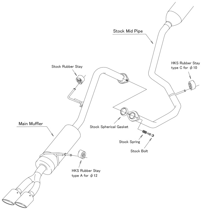 HKS Hi-Power Spec L2 Muffler for TOYOTA YARIS CROSS/MXPJ10 - PN#:32016-AT129 Genuine - Image 4