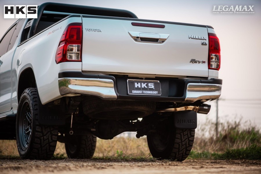 HKS Cat-Back Side Muffler Twin Carbon for HILUX TAMARAW - PN#31021-ZT010 Genuine - Image 5