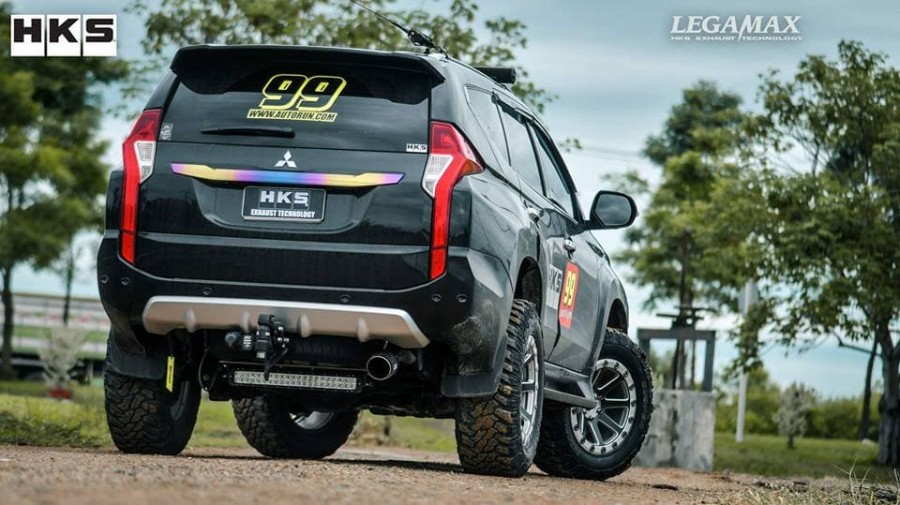 HKS Cat-Back Carbon Tail Single for NEW MONTERO SPORT - PN#31021-ZM007 Genuine - Image 4