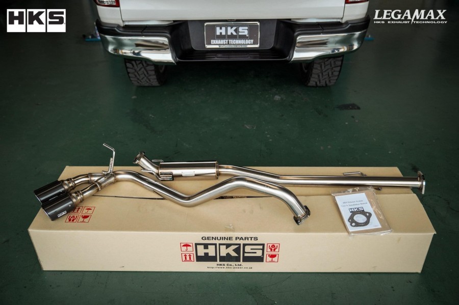 HKS Cat-Back Side Muffler Twin Carbon for HILUX TAMARAW - PN#31021-ZT010 Genuine - Image 2