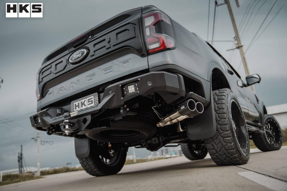 HKS Cat-Back Side Muffler Twin Carbon for NEXT GEN RANGER - PN#31021-ZA012 Genuine - Image 5
