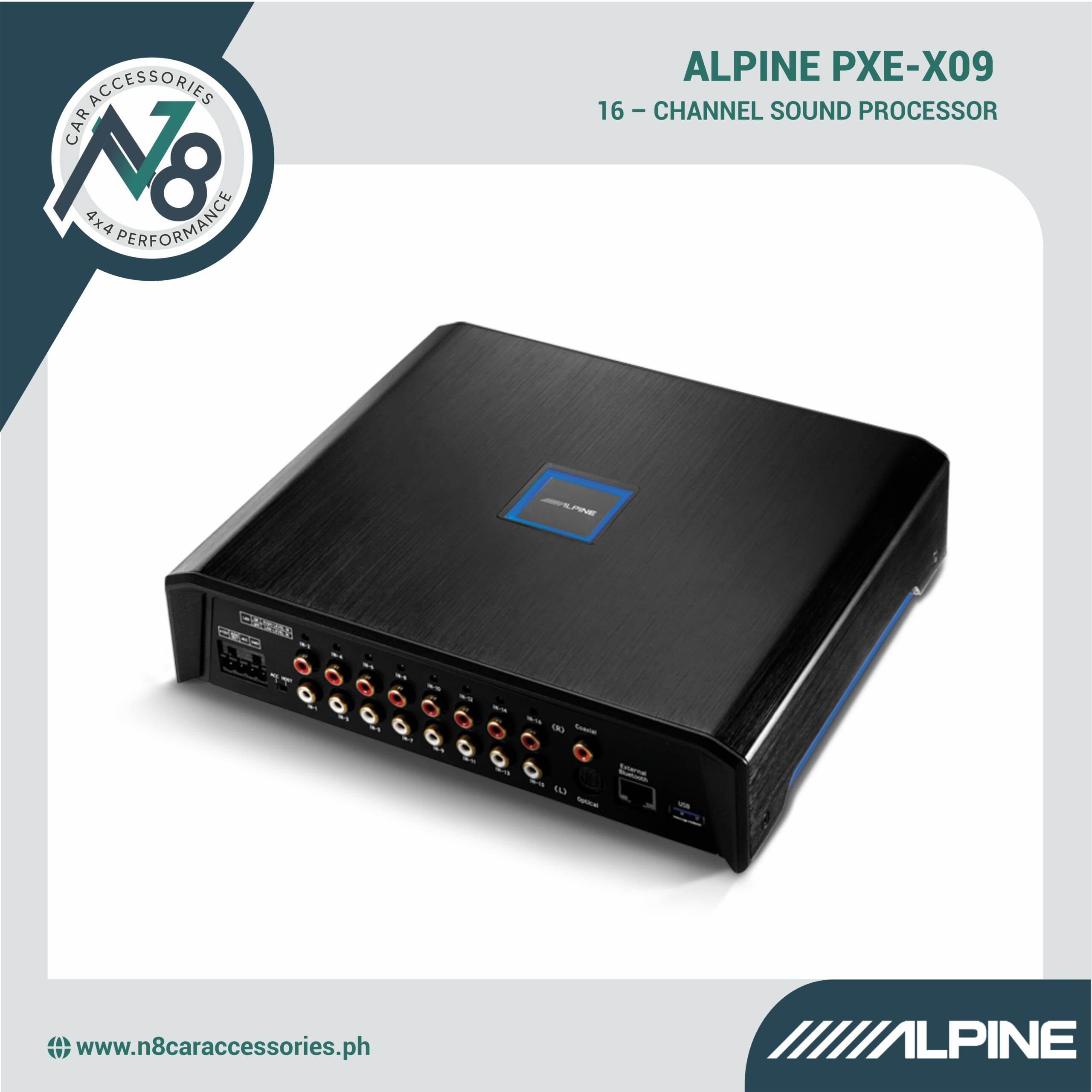 ALPINE PXE-X09 16-Channel Sound Processor Genuine
