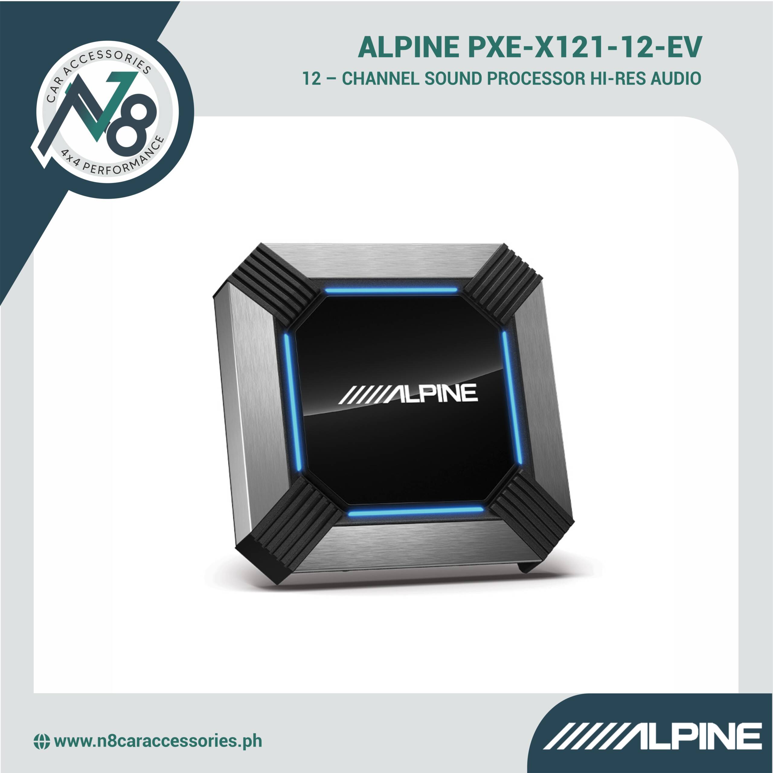 ALPINE PXE-X121-12-EV 12-Channel Sound Processor Hi-Res Audio Genuine