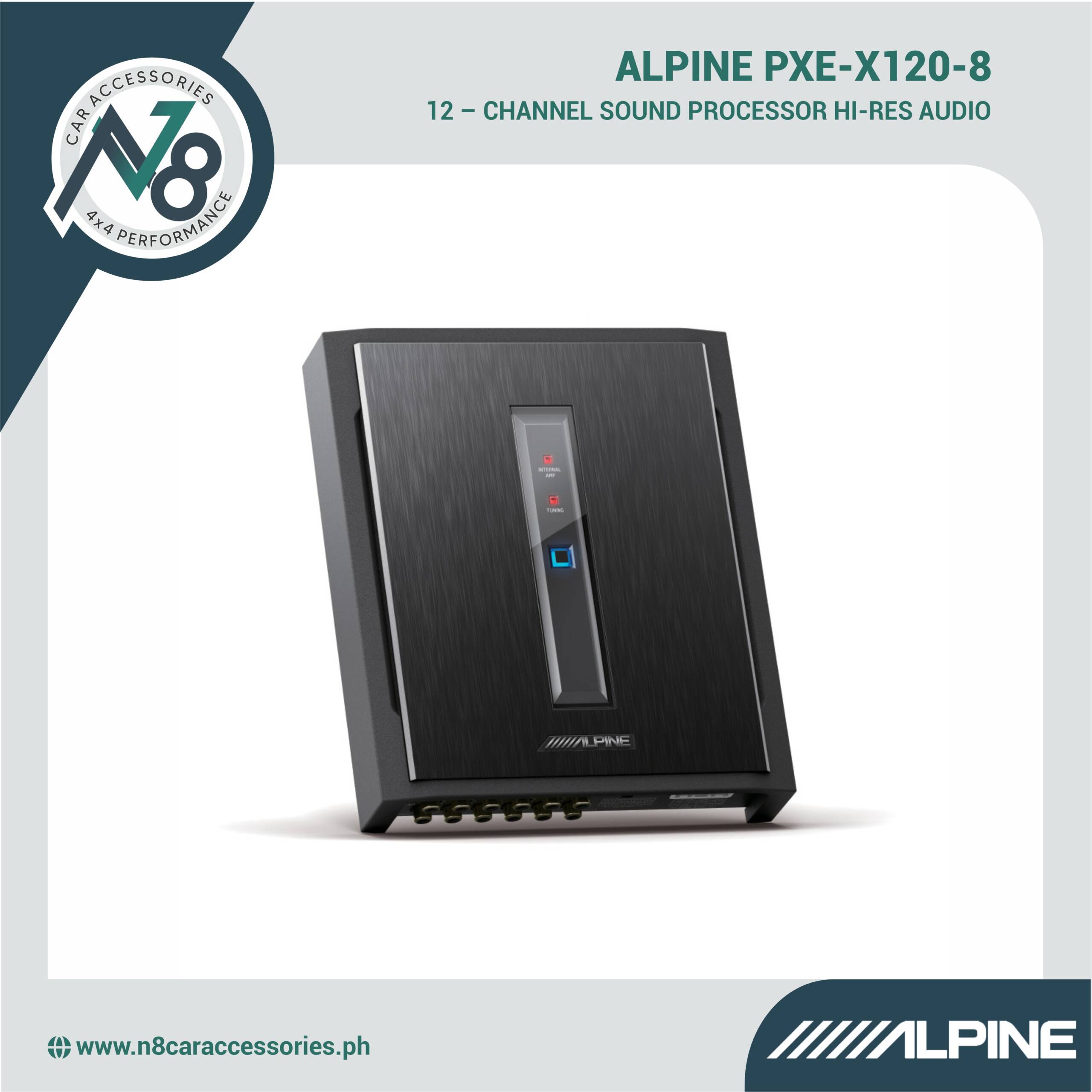 ALPINE PXE-X120-8 12-Channel Sound Processor Hi-Res Audio Genuine