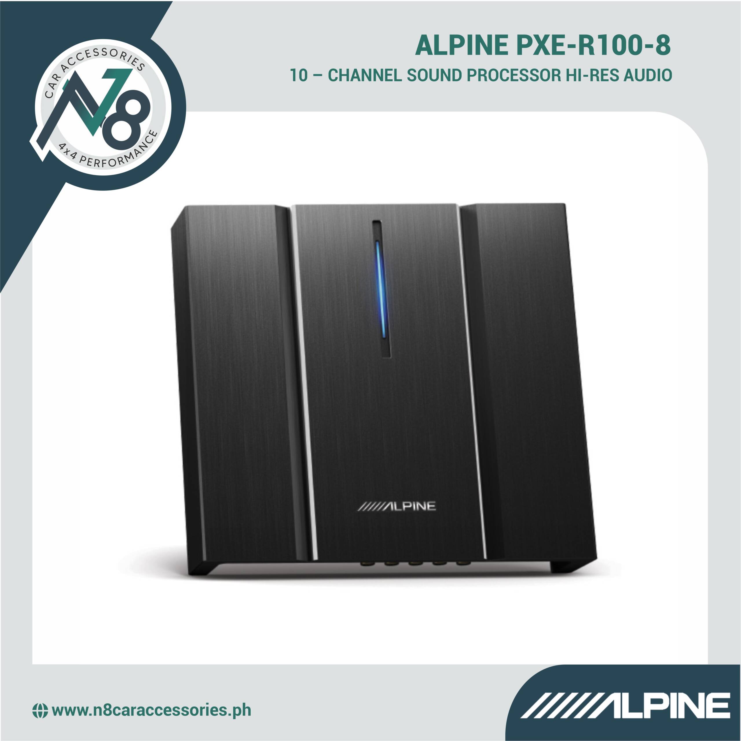 ALPINE PXE-R100-8 10-Channel Sound Processor Hi-Res Audio Genuine