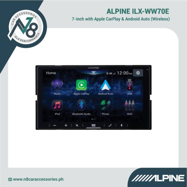 ALPINE ILX-WW70E 7-inch with Apple CarPlay & Android Auto (Wireless) Genuine