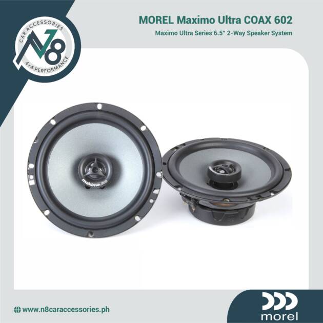Morel Maximo Ultra Coax 602 MKII 6.5" 2-Way Car Speakers Genuine