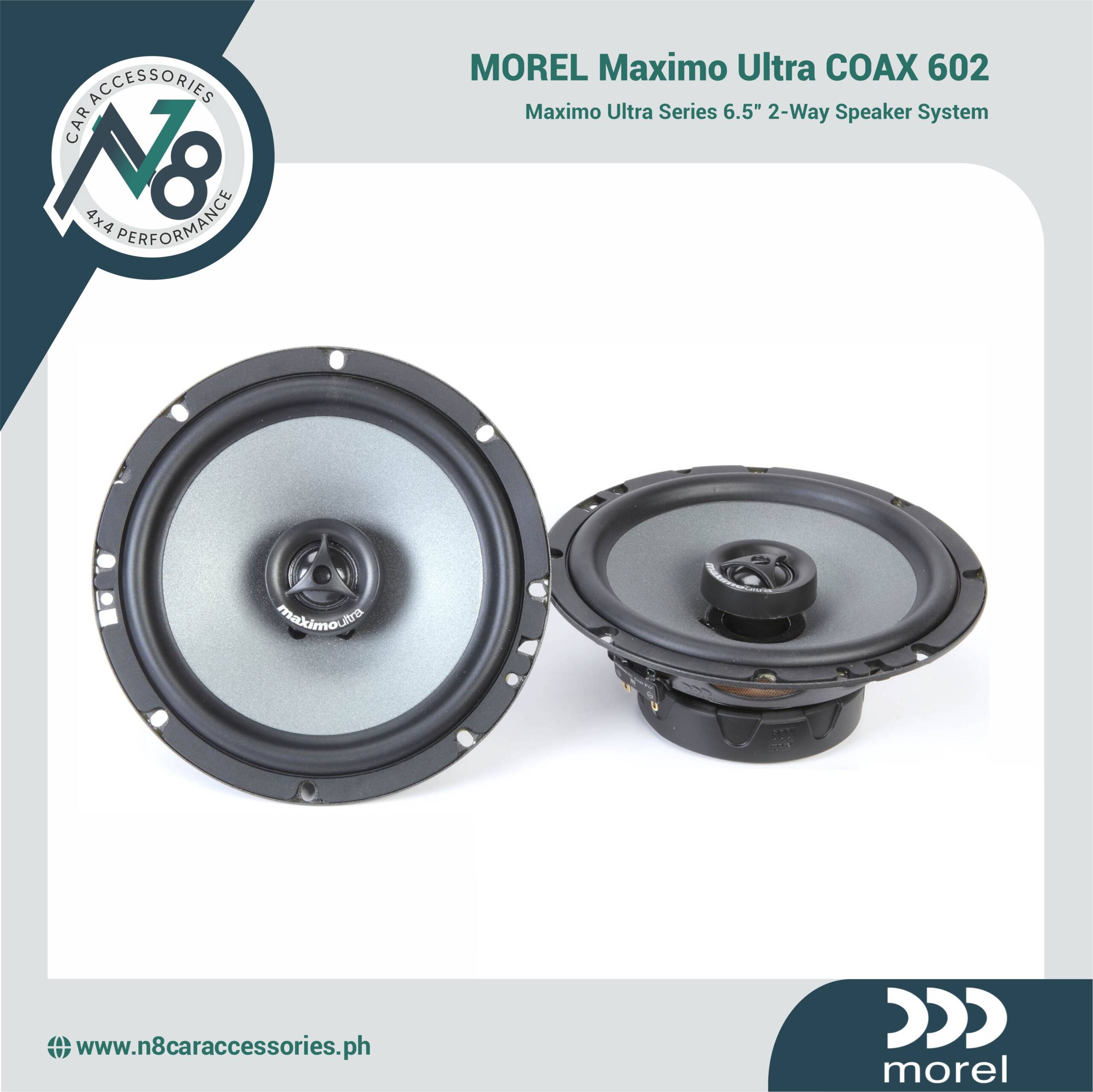 Morel Maximo Ultra Coax 602 MKII 6.5" 2-Way Car Speakers Genuine