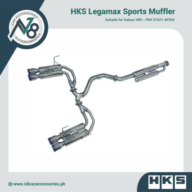 HKS Legamax Sports Muffler for SUBARU VBH - PN#:31021-AF026 Genuine
