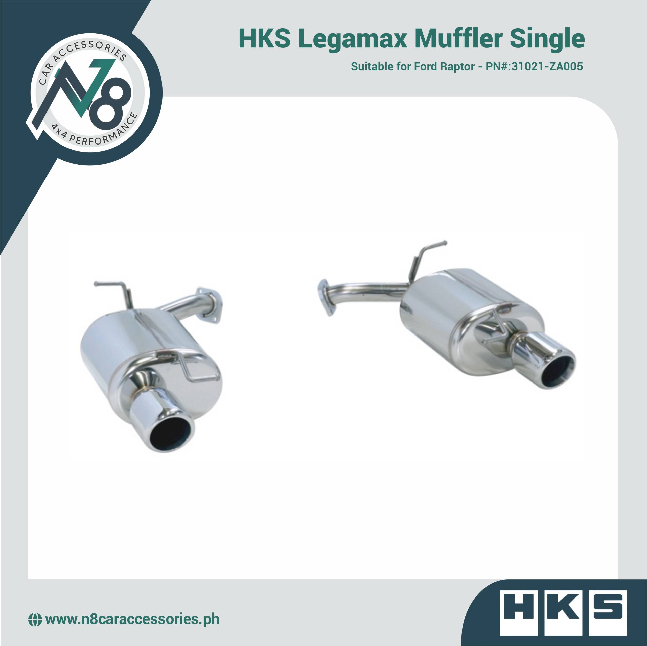 HKS Legamax Muffler Single for FORD RAPTOR - PN#:31021-ZA005 Genuine