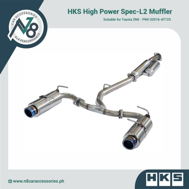 HKS High Power Spec-L2 Muffler for TOYOTA ZN6 - PN#:32016-AT123 Genuine