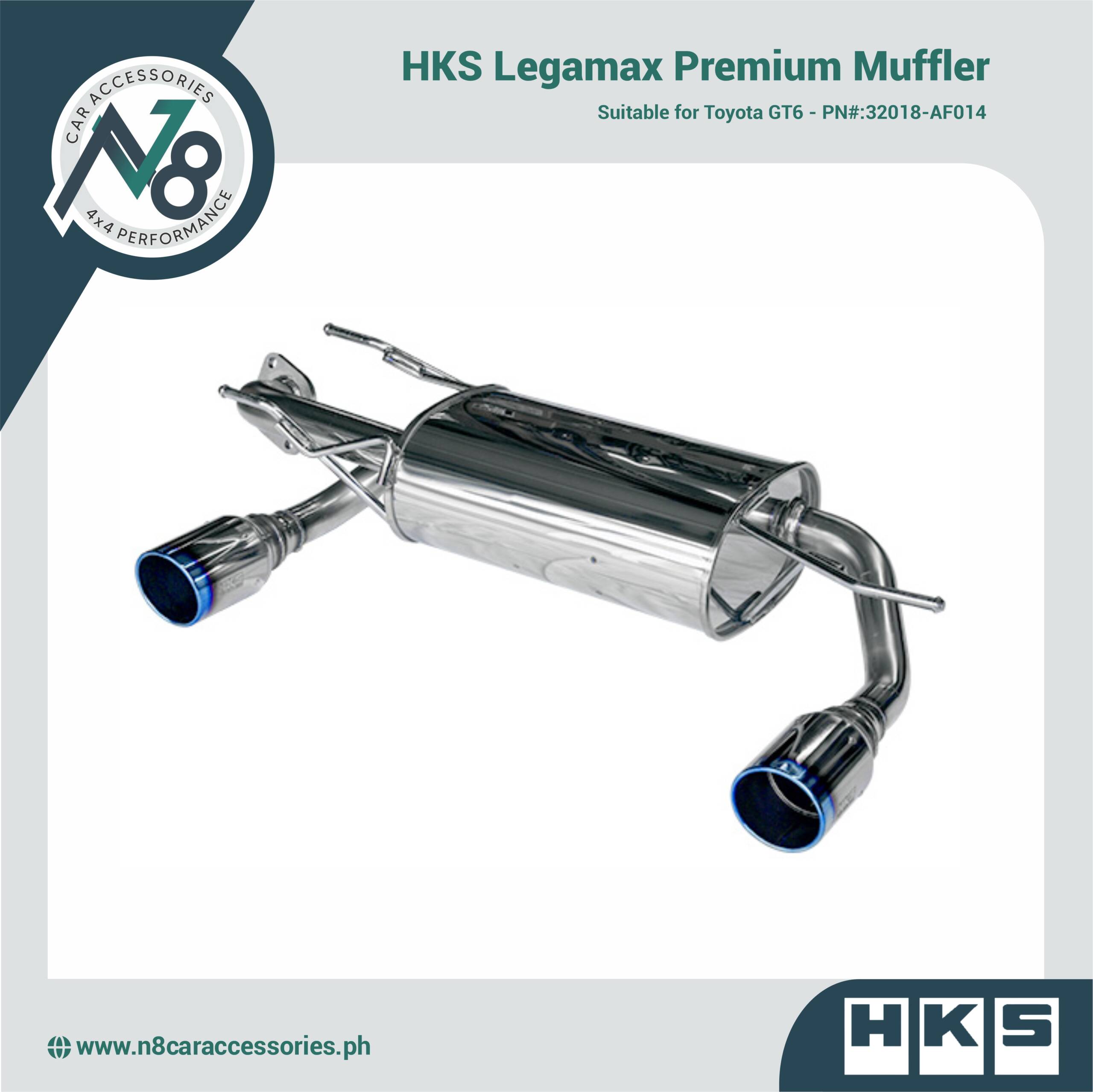 HKS Legamax Premium Muffler for TOYOTA GT6 - PN#:32018-AF014 Genuine