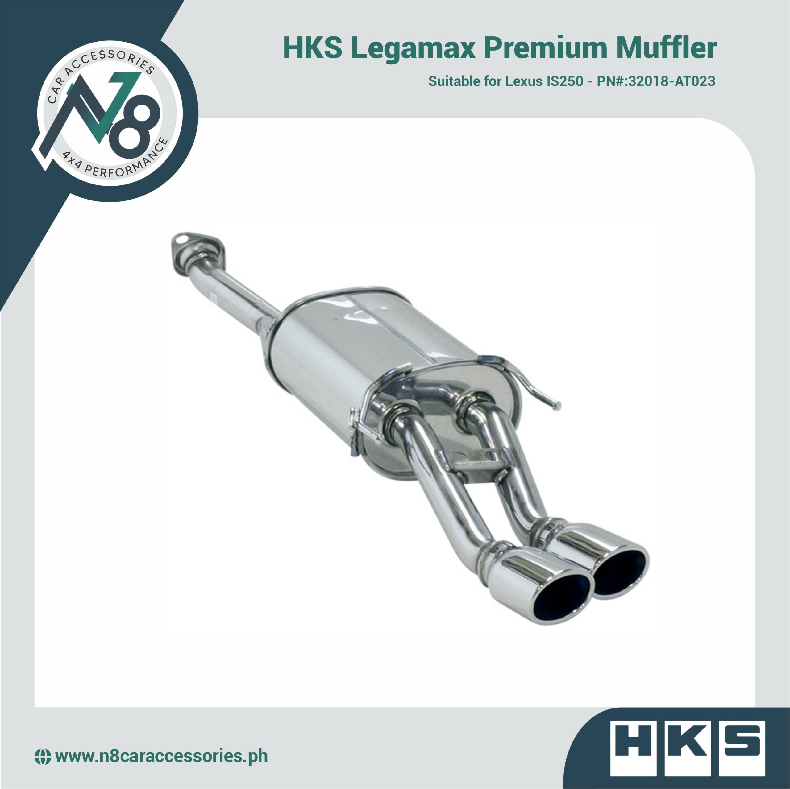 HKS Legamax Premium Muffler for LEXUS IS250 - PN#:32018-AT023 Genuine
