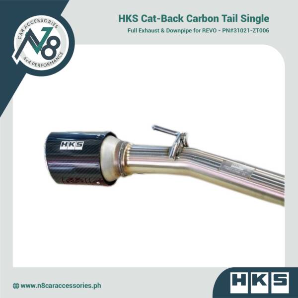 HKS Legamax Single Carbon Muffler for TOYOTA HILUX GUN135 - PN#31021-ZT006 Genuine