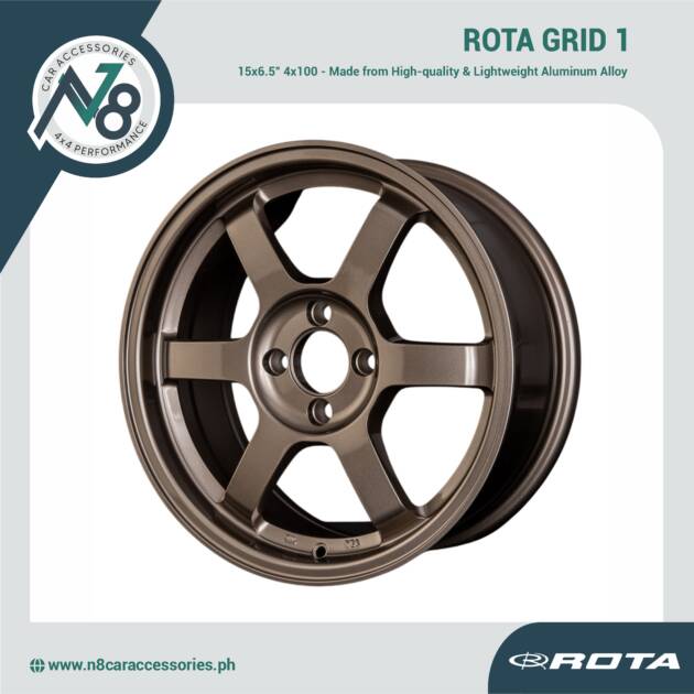ROTA GRID1 15x6.5 4x100 SPEED BRONZE Wheels Genuine