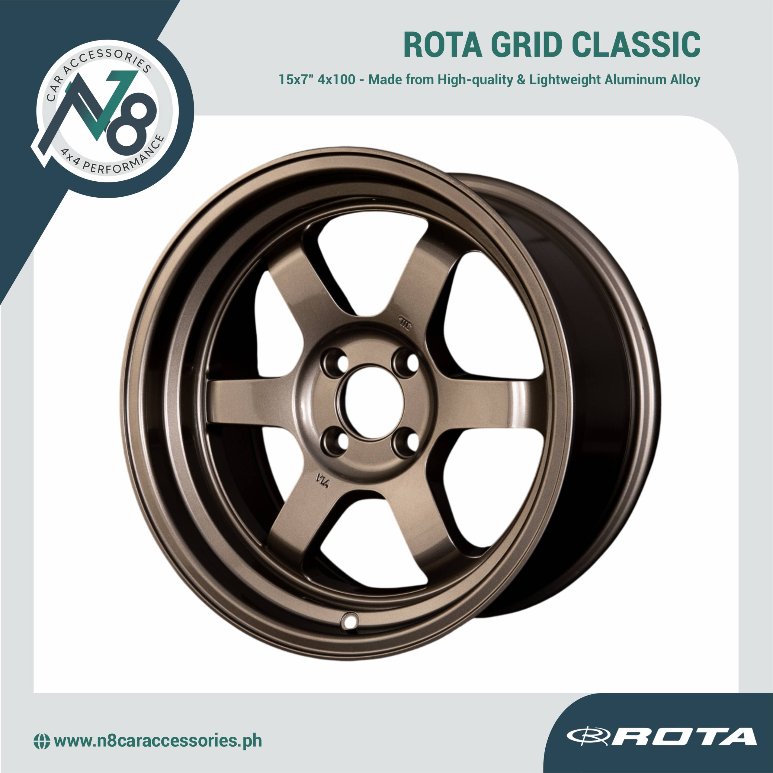 ROTA GRID Classic 15x7 4x100 Wheels Genuine