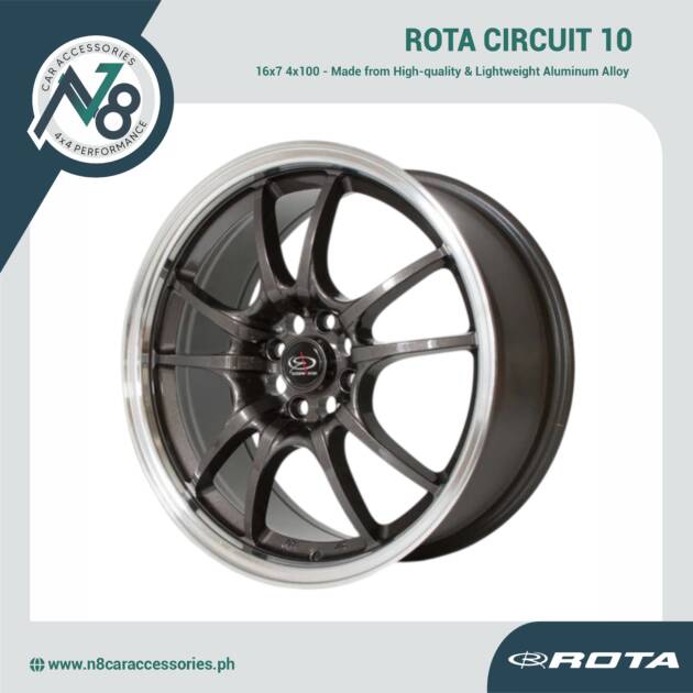 ROTA CIRCUIT 10 16x7 4x100 BRONZE Wheels Genuine