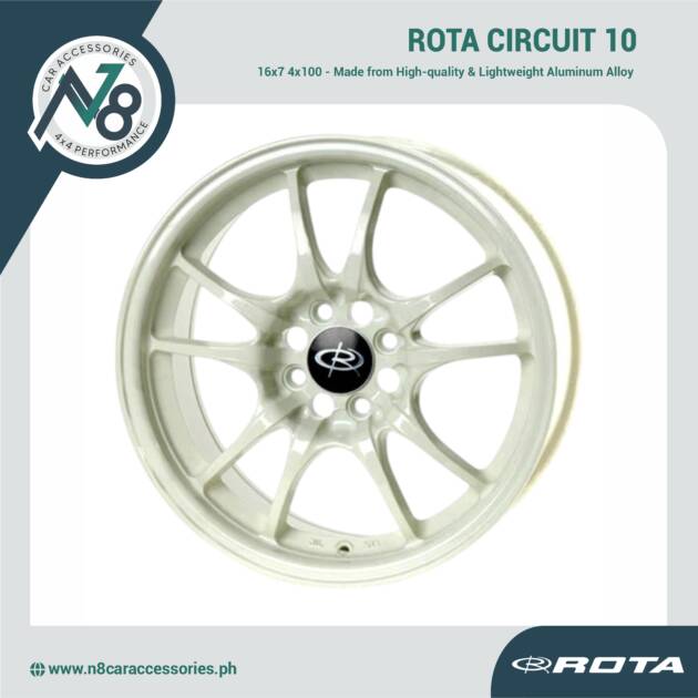 ROTA CIRCUIT 10 16x7 4x100 SILVER Wheels Genuine