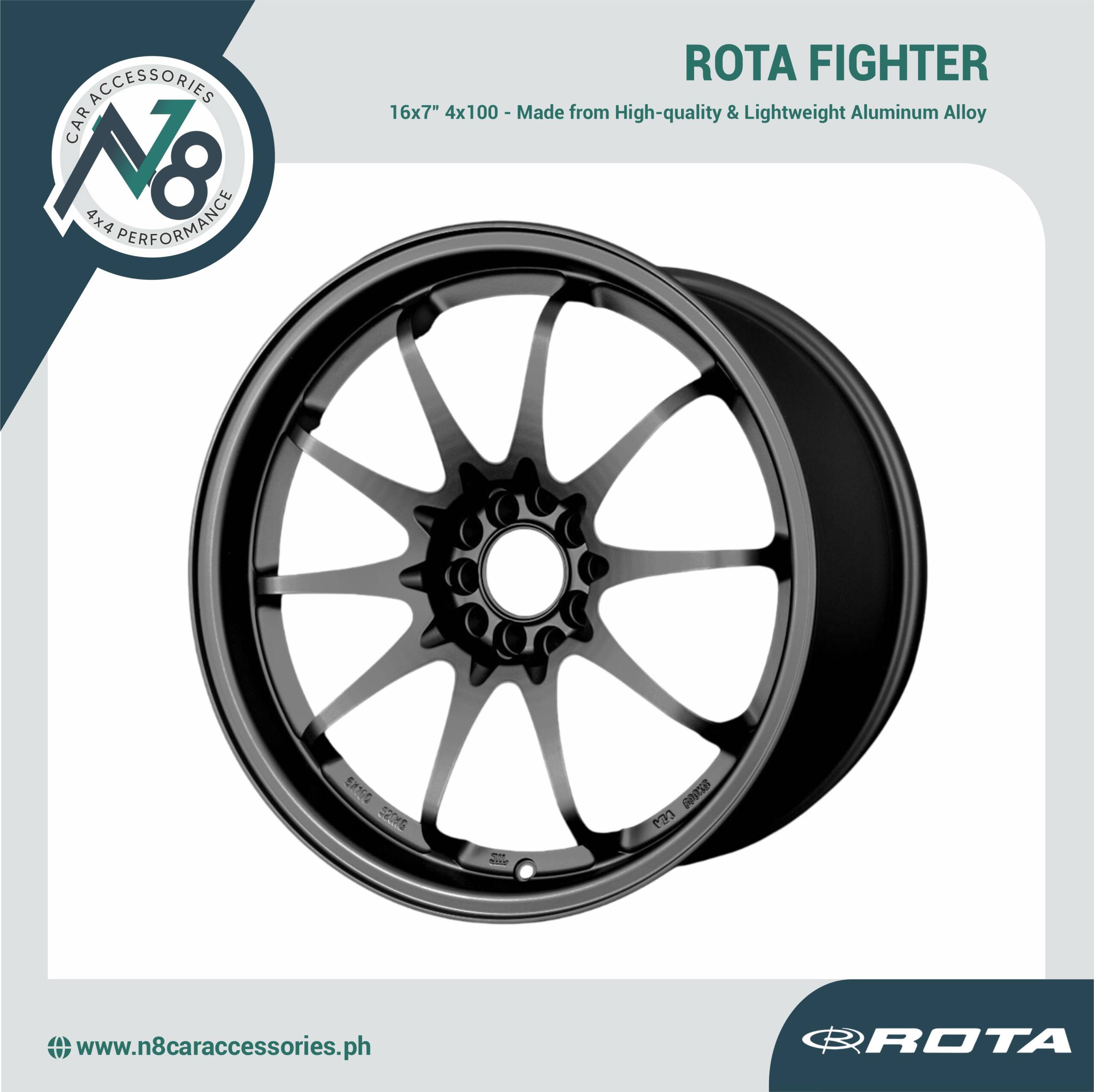 ROTA Fighter 16x7 4x100 Wheels Genuine