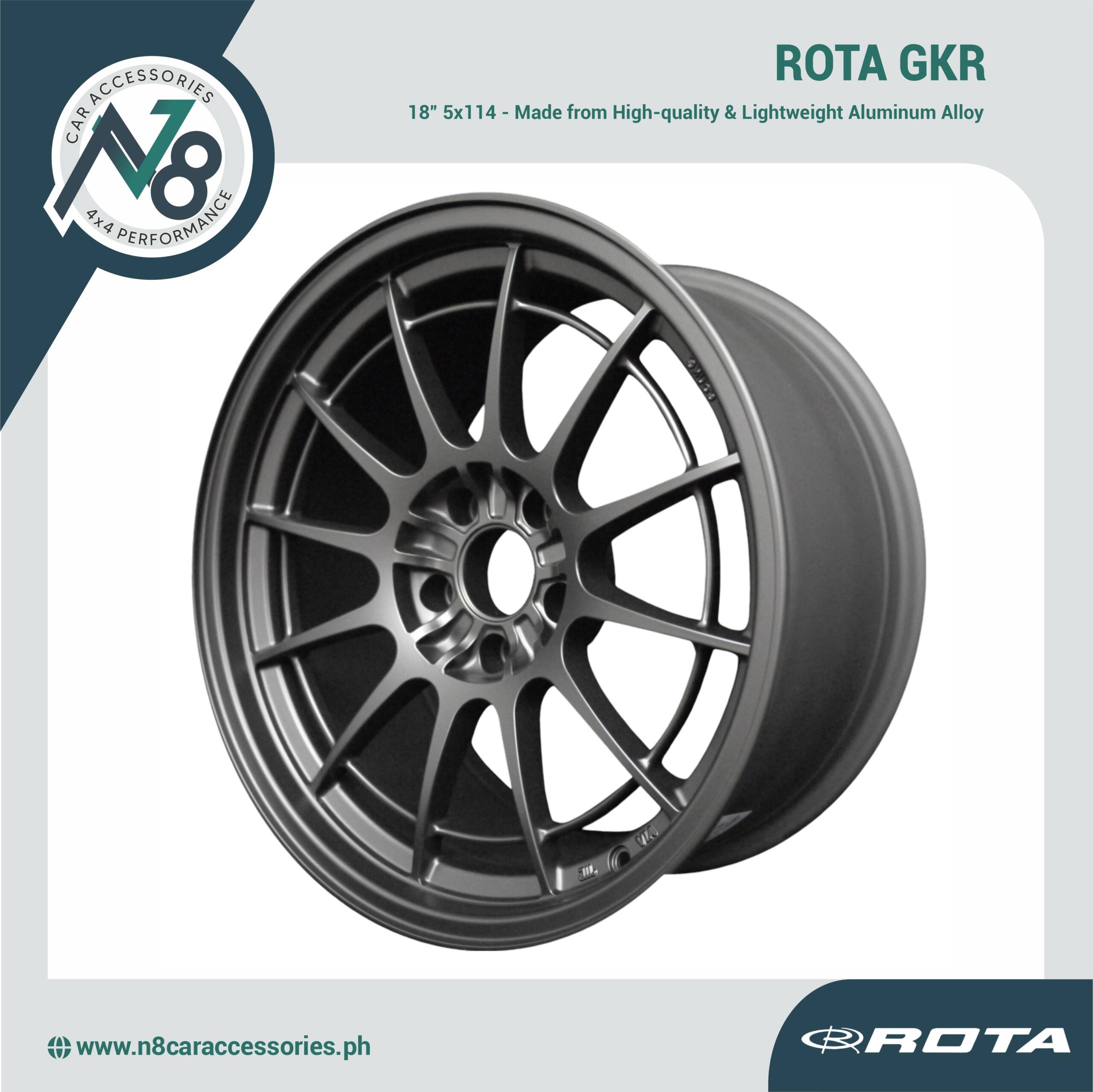 ROTA GKR 18" 5x114 MATTE BLACK Wheels Genuine