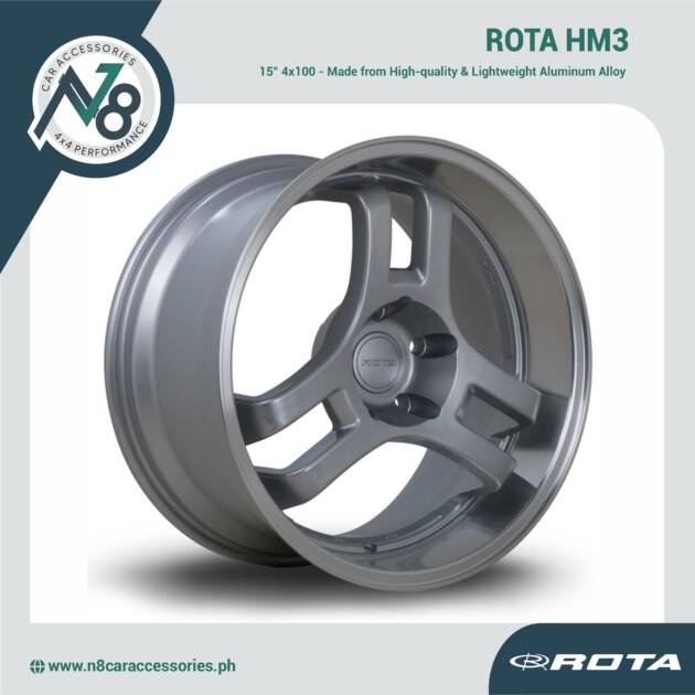 ROTA HM3 15" 4x100 SILVER Wheels Genuine
