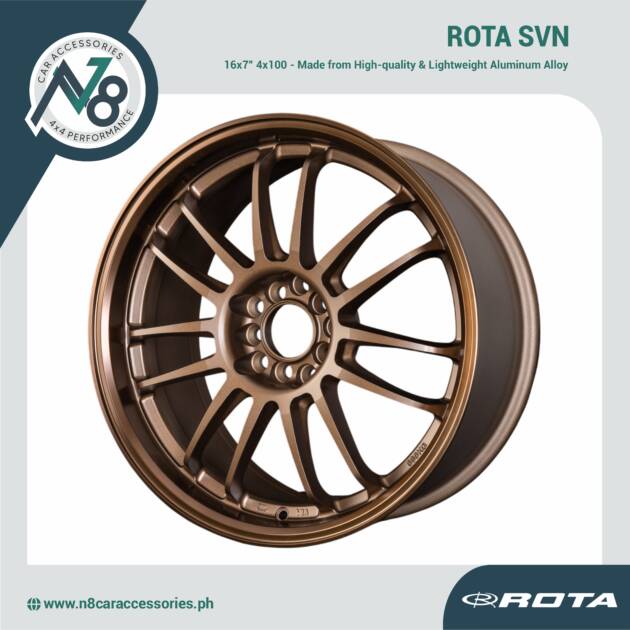 ROTA SVN 16x7 4x100 SPEED BRONZE Wheels Genuine