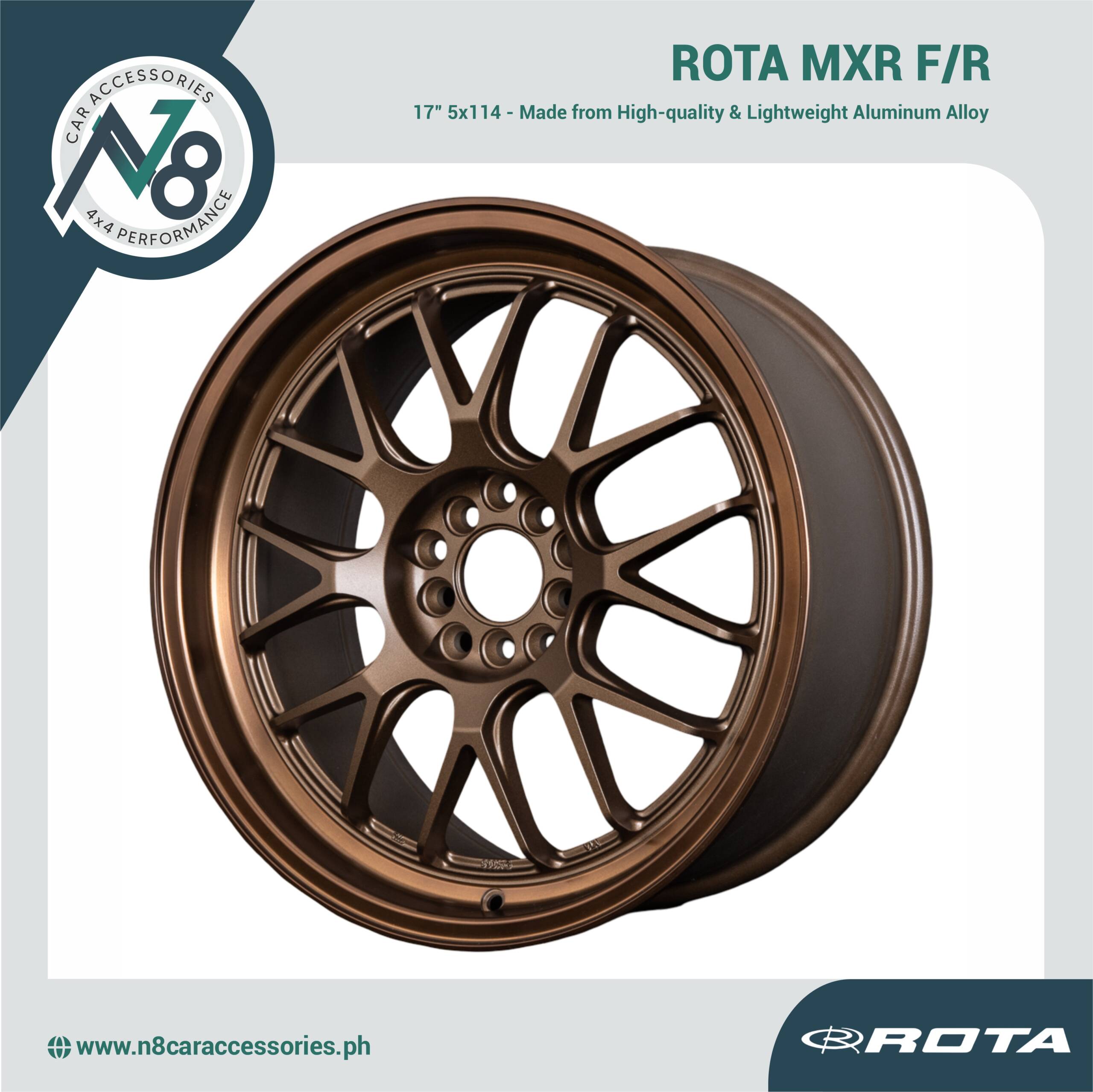 ROTA MXR F/R 17" 5x114 SPEED BRONZE Wheels Genuine