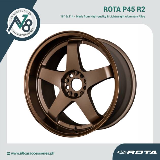ROTA P45 R2 18x10" 5x114 SPEED BRONZE Wheels Genuine