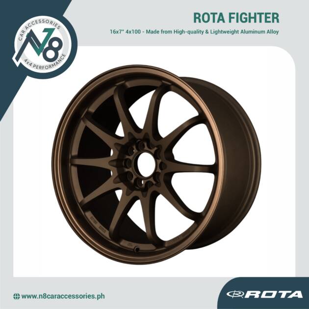 ROTA Fighter 16x7 4x100 SPEED BRONZE Wheels Genuine
