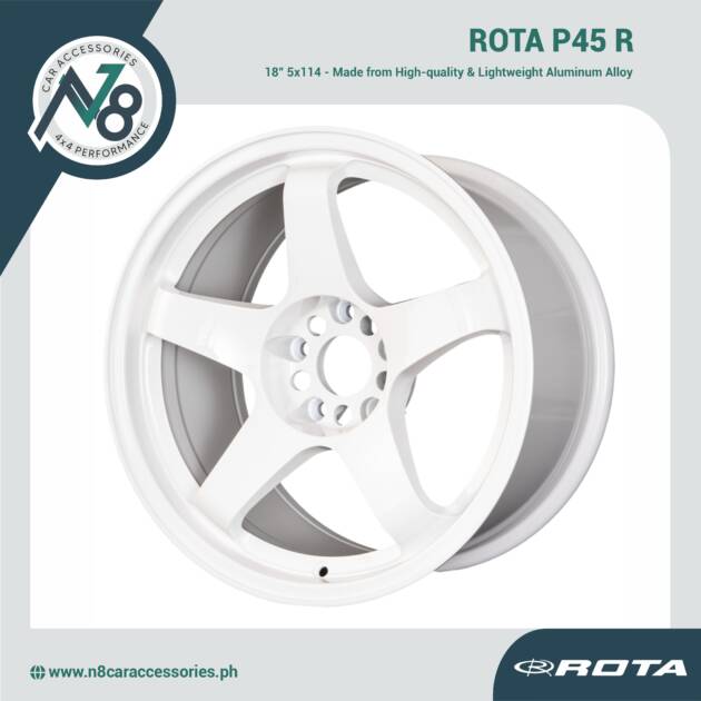 ROTA P45 R 18x10" 5x114 WHITE Wheels Genuine