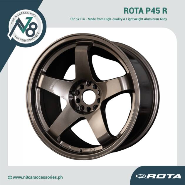 ROTA P45 R 18x10" 5x114 GUN METALLIC Wheels Genuine