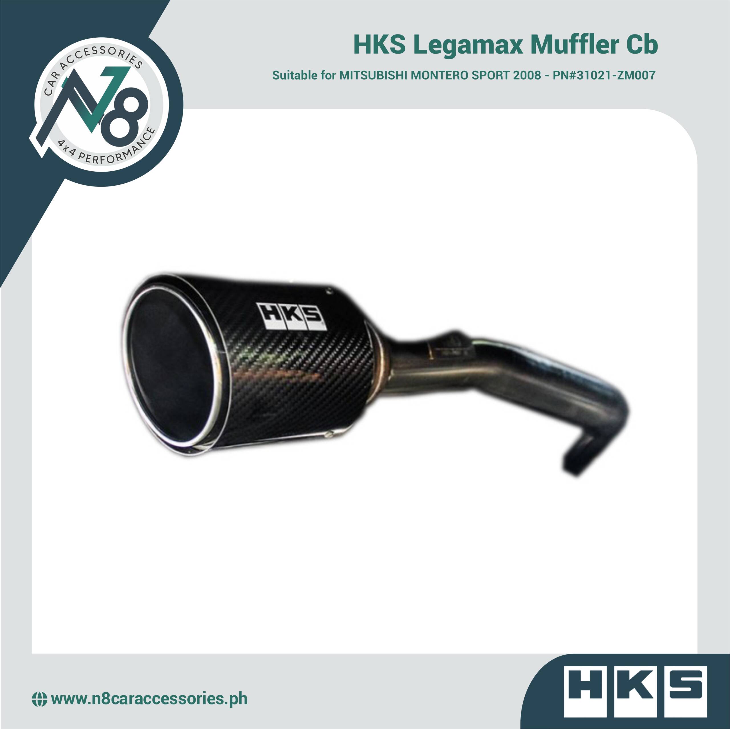 HKS Legamax Muffler Cb for MITSUBISHI MONTERO SPORT 2008 - PN#31021-ZM007 Genuine