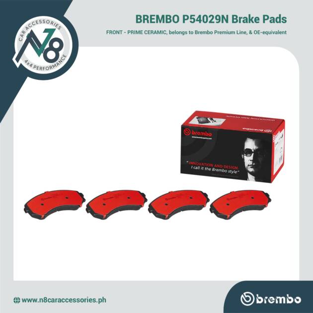 BREMBO Front Brake Pad Prime Ceramic P54029N Genuine
