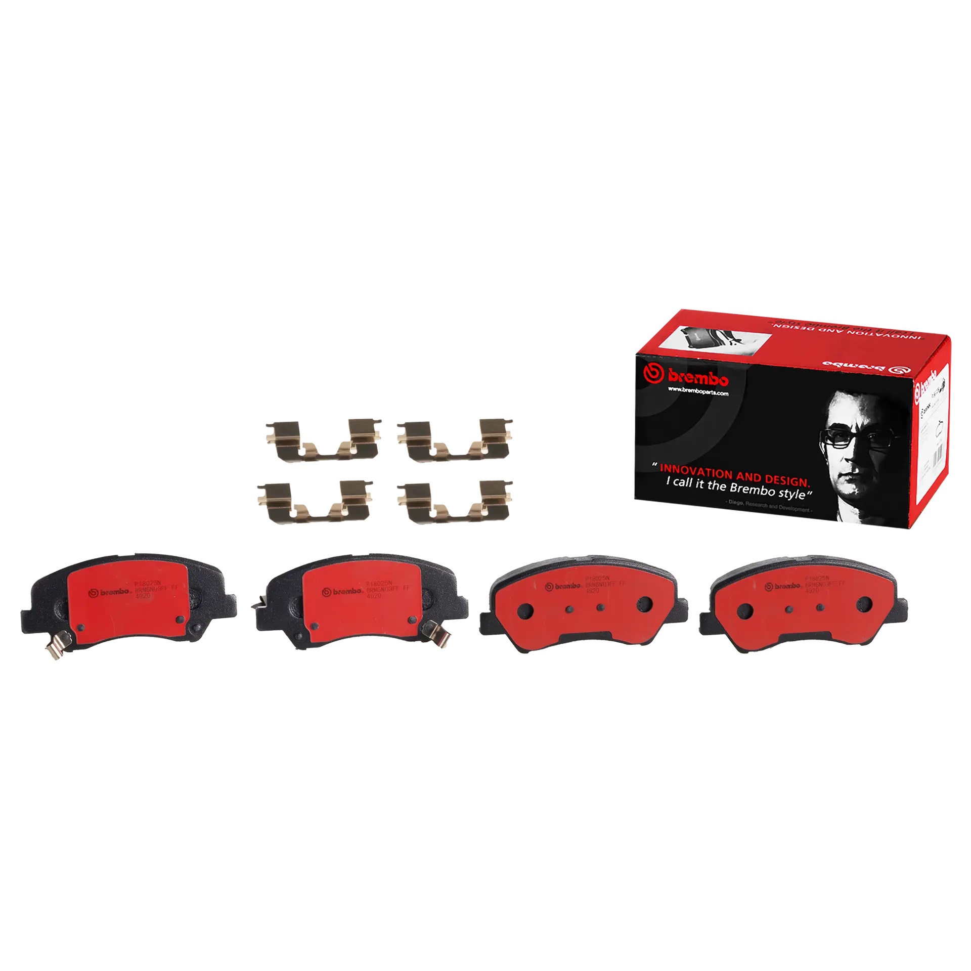 BREMBO Front Brake Pad Prime Ceramic P18025N Genuine - Image 2