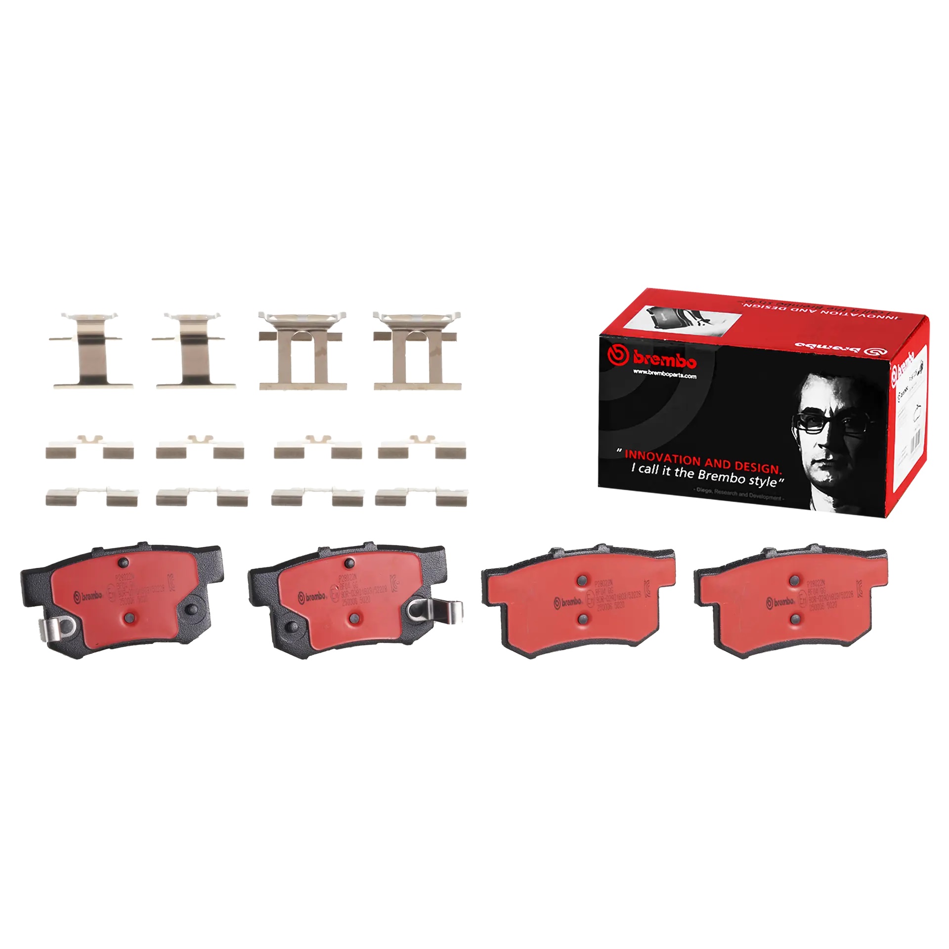 BREMBO Rear Brake Pad Prime Ceramic P28022N Genuine - Image 2