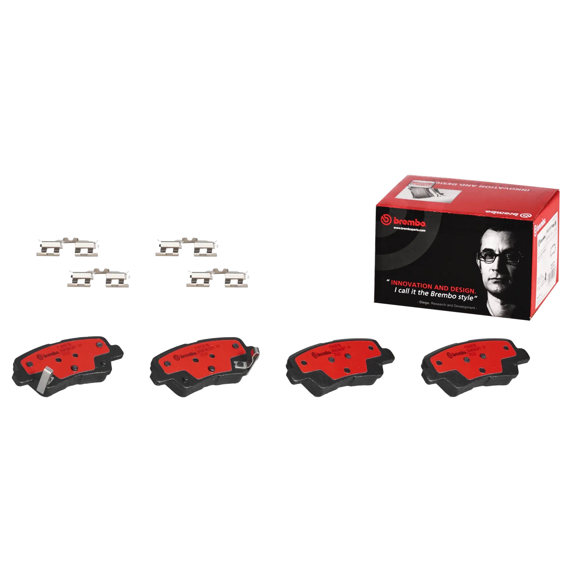 BREMBO Rear Brake Pad Prime Ceramic P30067N Genuine - Image 2