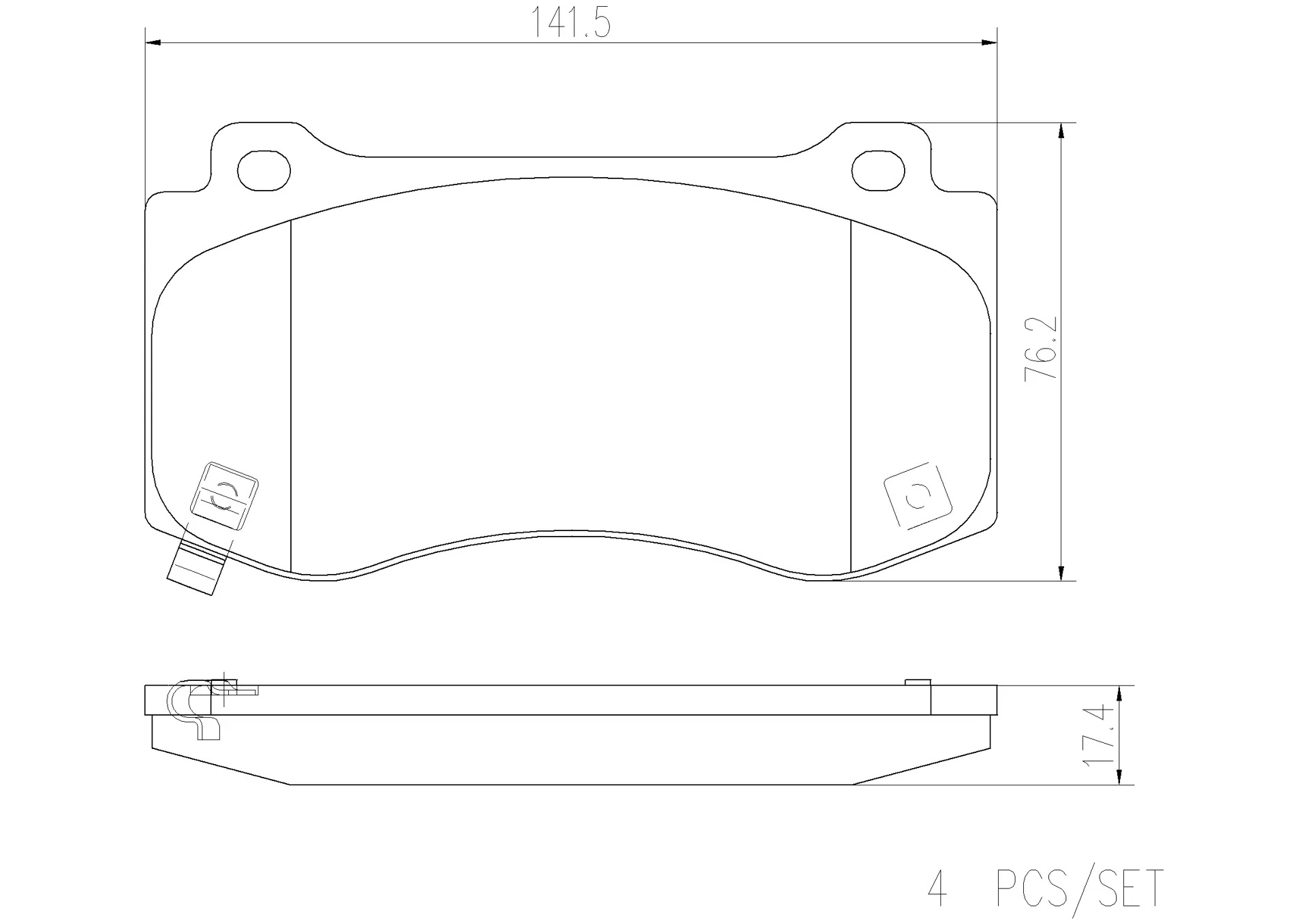 BREMBO Front Brake Pad Prime Ceramic P11023N Genuine - Image 3