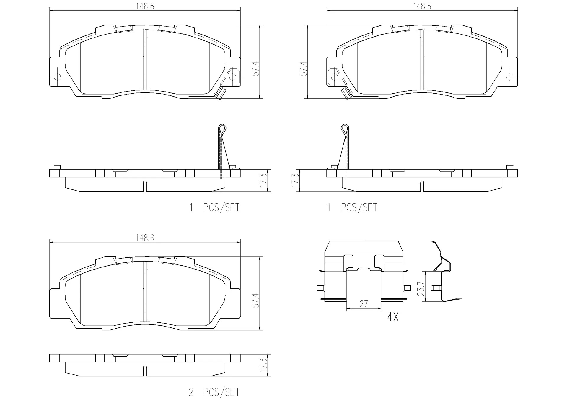 BREMBO Front Brake Pad Prime Ceramic P28026N Genuine - Image 3