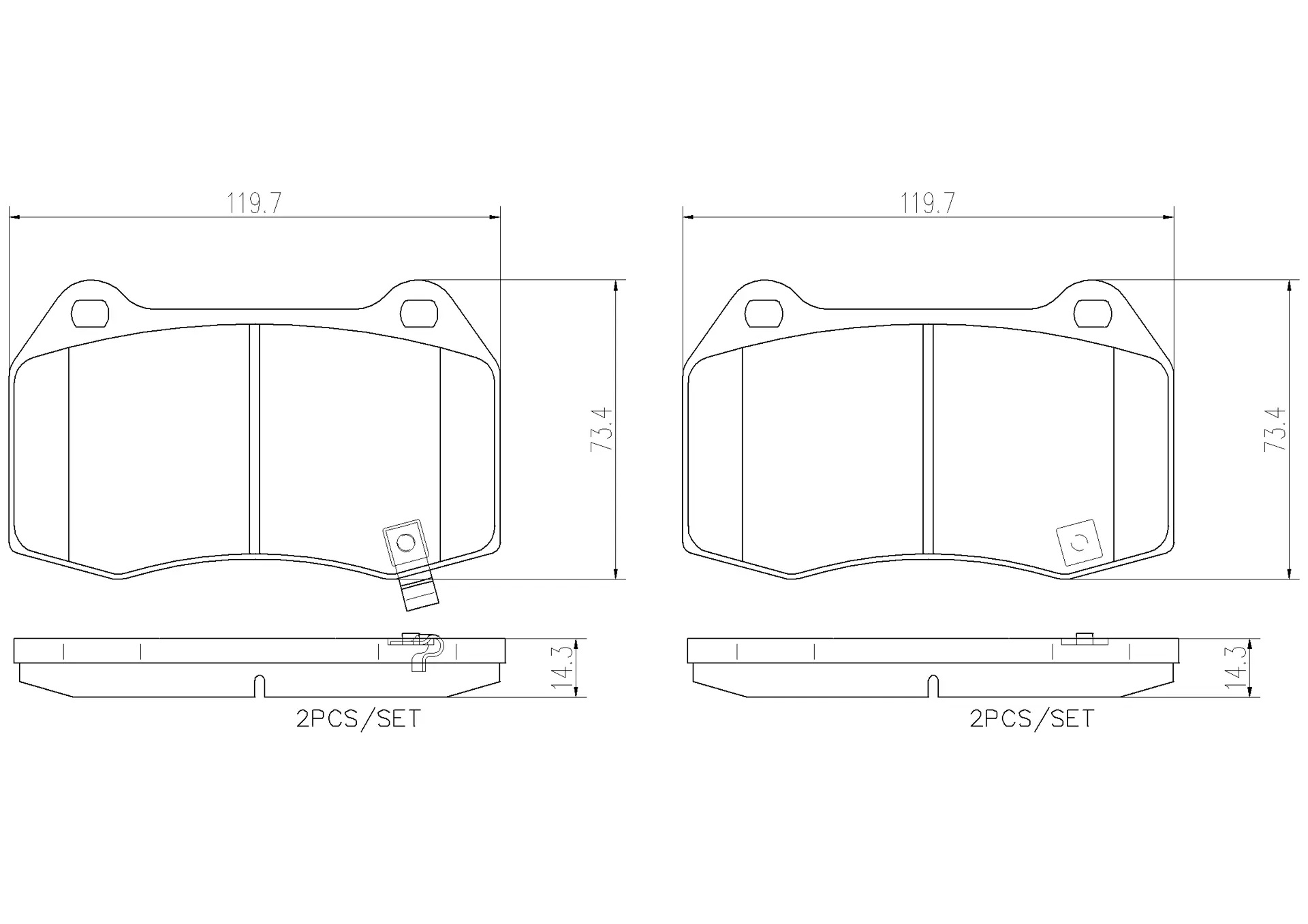 BREMBO Front Brake Pad Prime Ceramic P56047N Genuine - Image 3