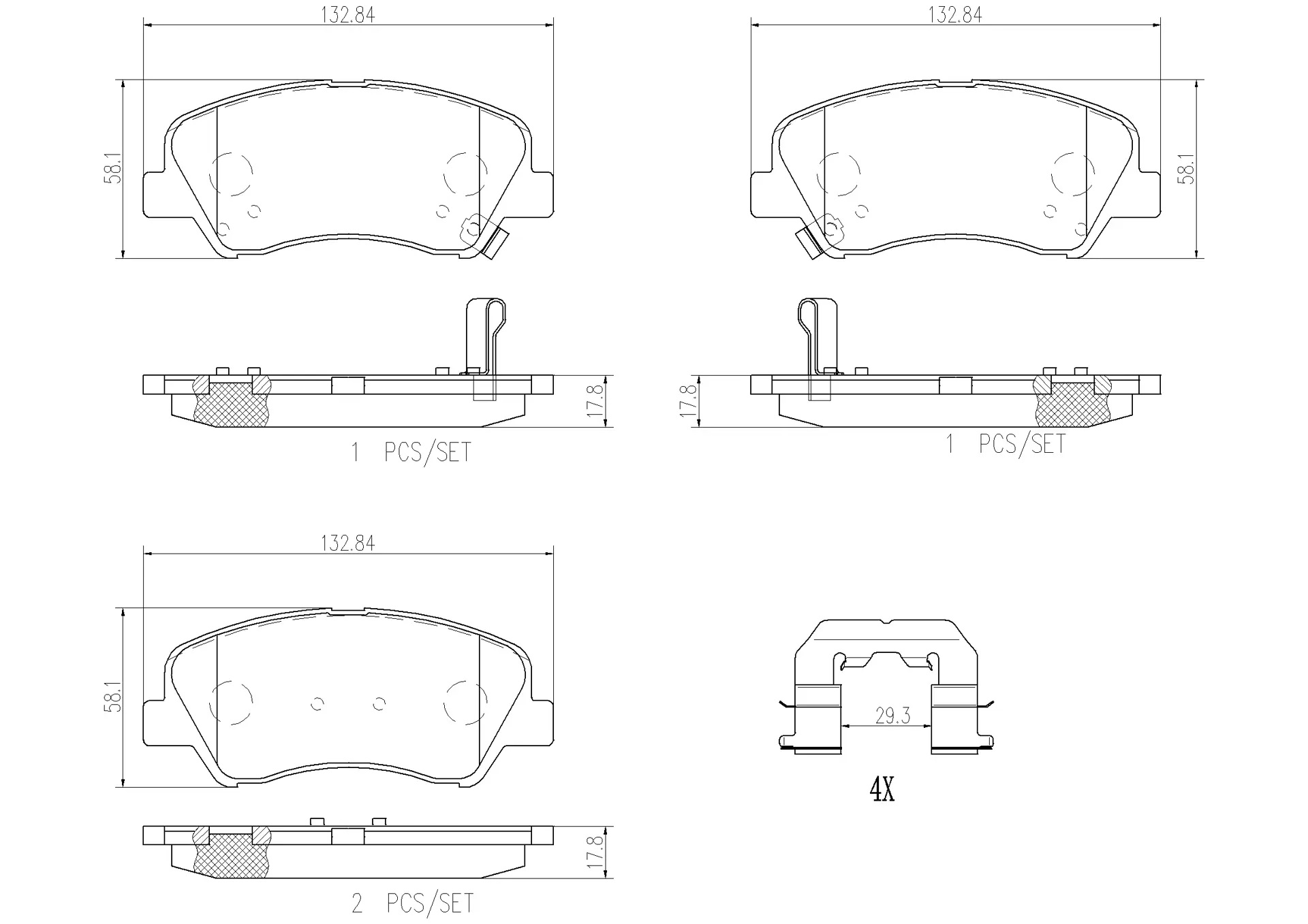 BREMBO Front Brake Pad Prime Ceramic P18025N Genuine - Image 3