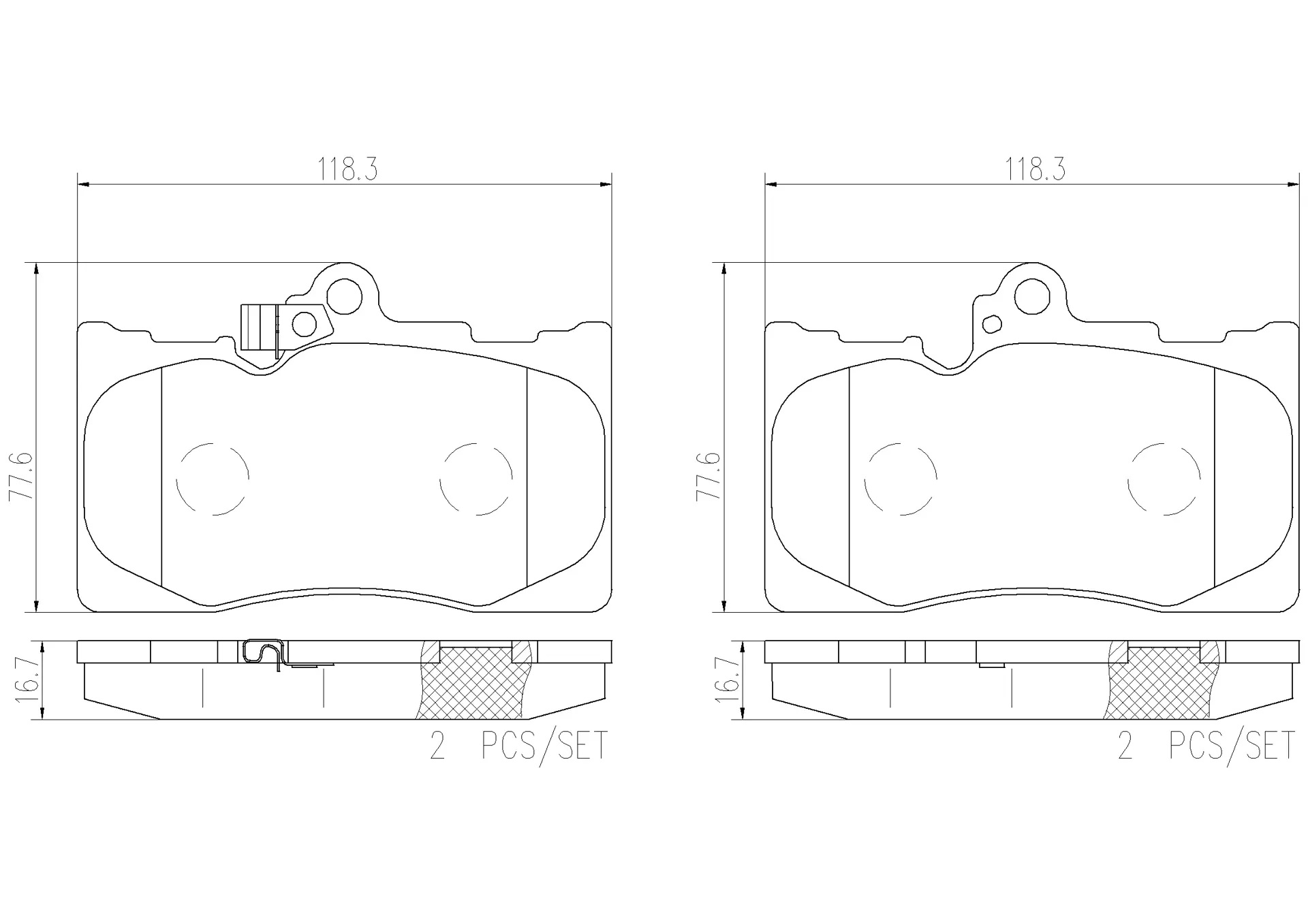 BREMBO Front Brake Pad Prime Ceramic P83072N Genuine - Image 3