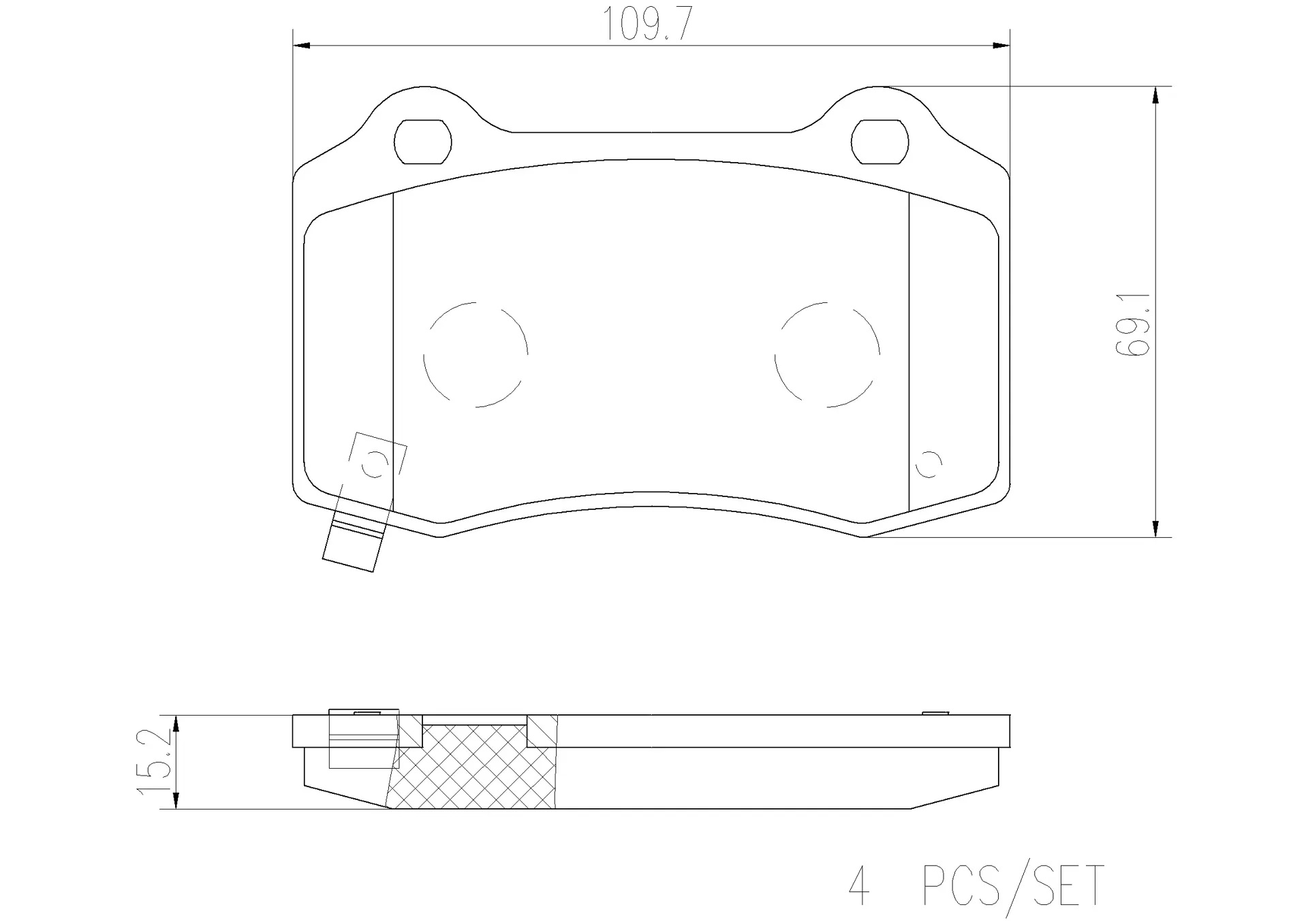 BREMBO Rear Brake Pad Prime Ceramic P11024N Genuine - Image 3