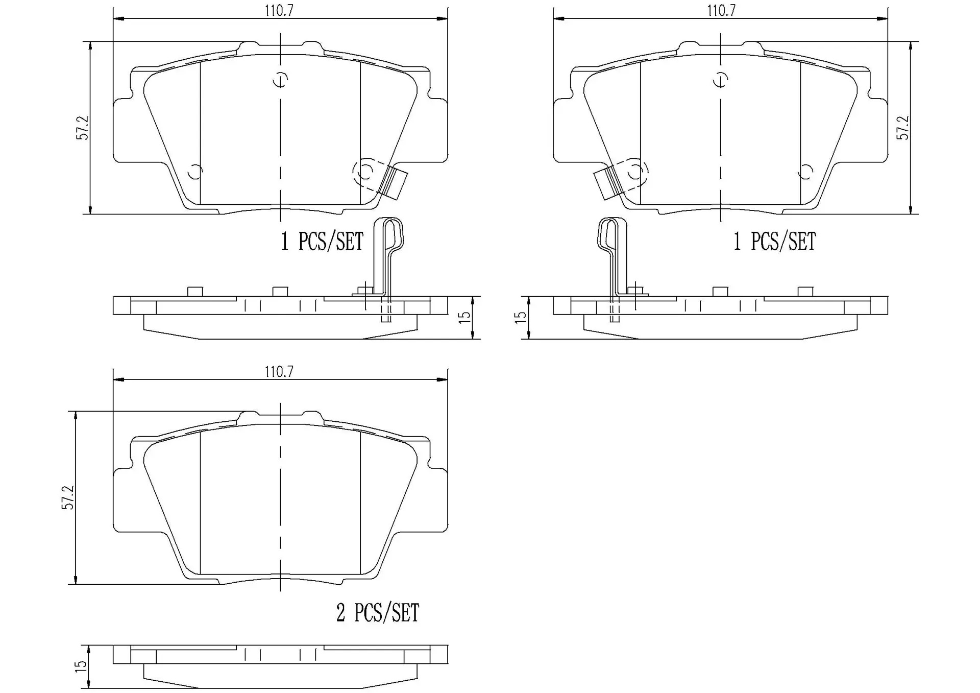 BREMBO Rear Brake Pad Prime Ceramic P28040N Genuine - Image 3