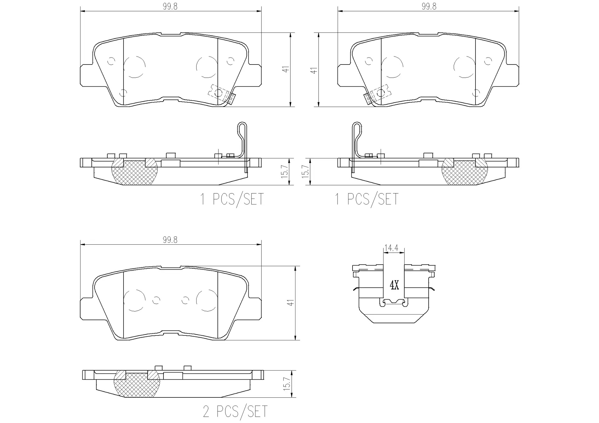 BREMBO Rear Brake Pad Prime Ceramic P30067N Genuine - Image 3