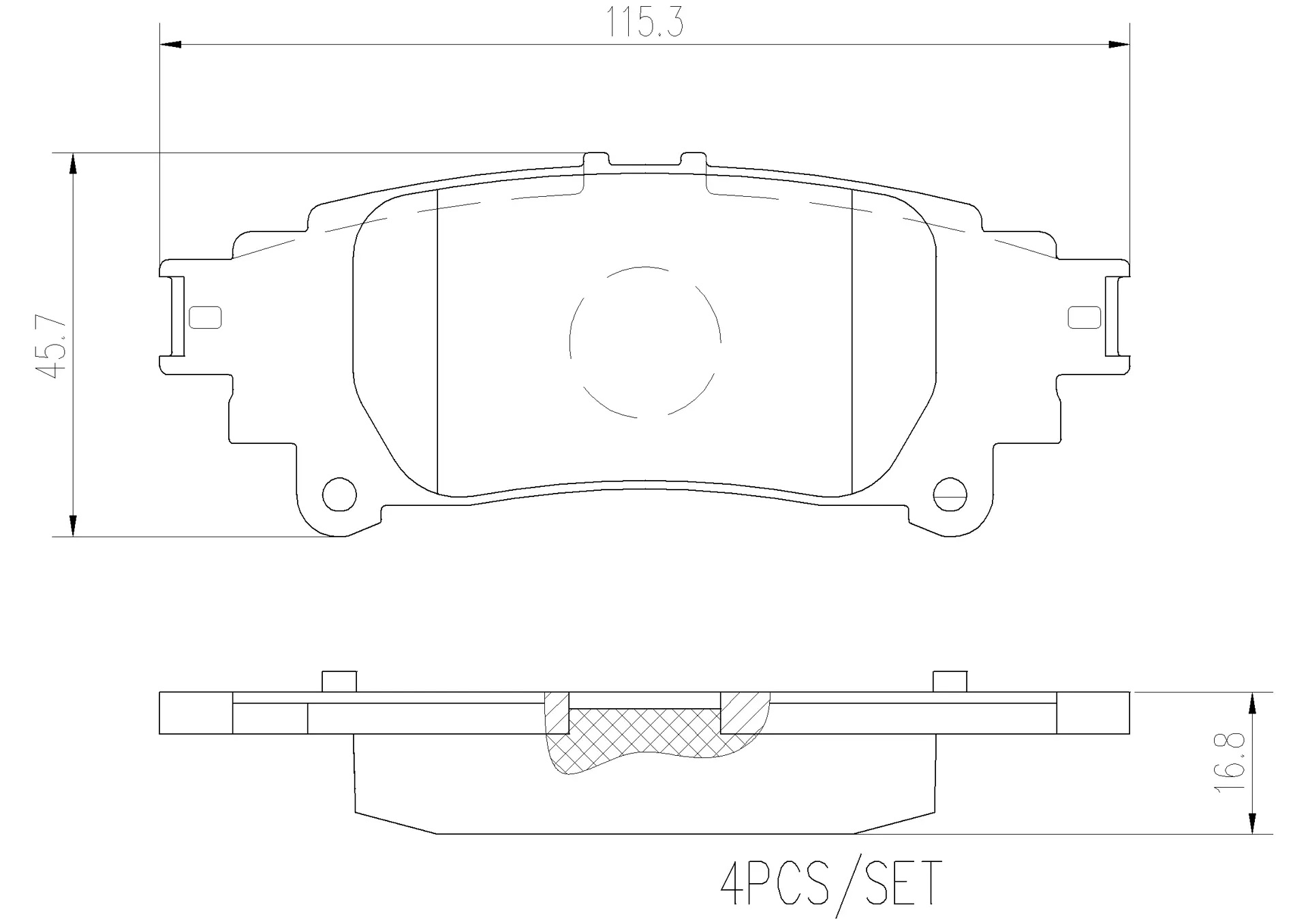 BREMBO Rear Brake Pad Prime Ceramic P83132N Genuine - Image 3