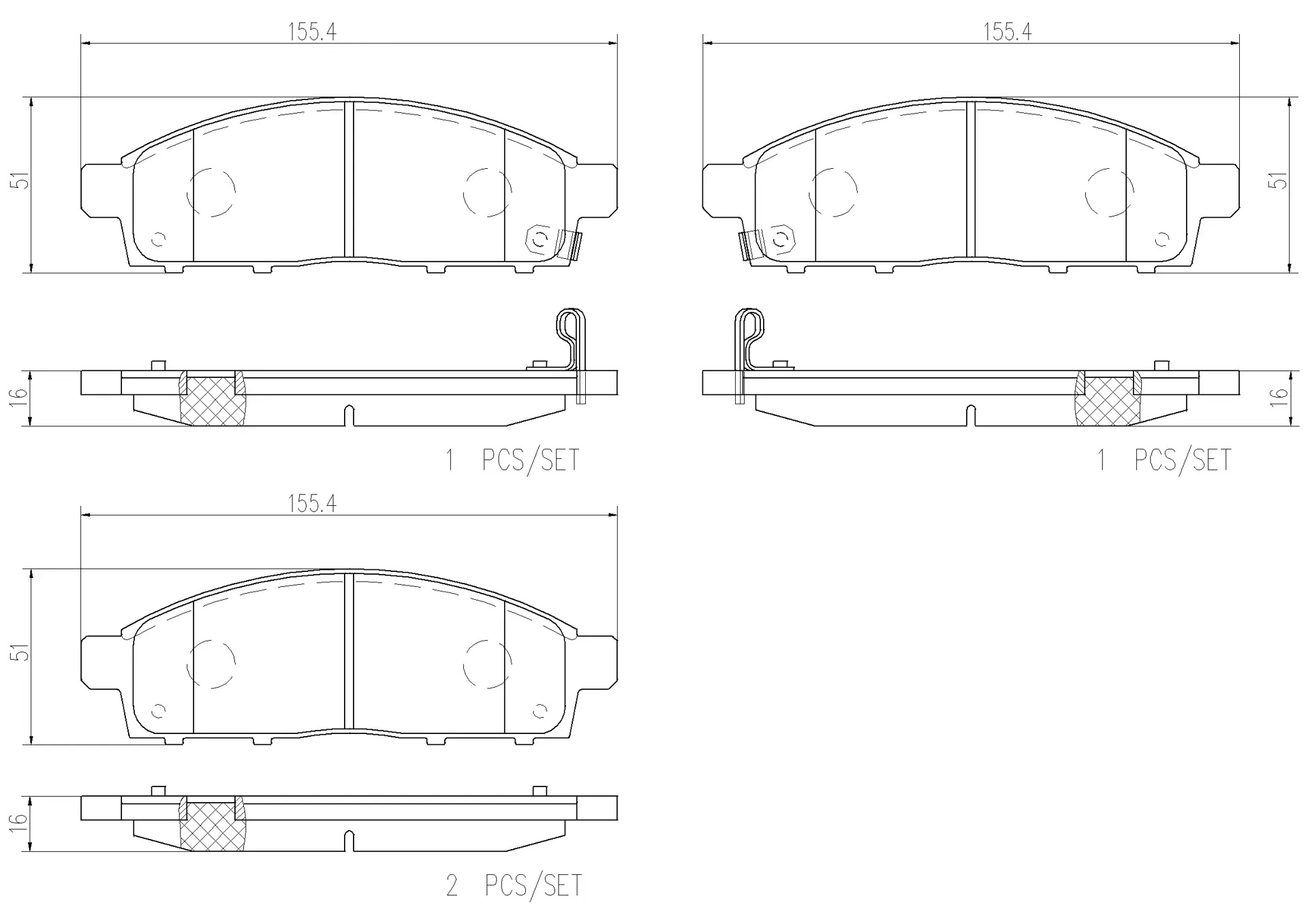 BREMBO Front Brake Pad Prime Ceramic P54038N Genuine - Image 3