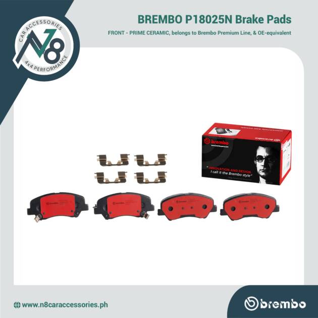 BREMBO Front Brake Pad Prime Ceramic P18025N Genuine