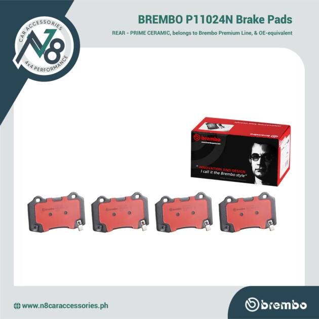 BREMBO Rear Brake Pad Prime Ceramic P11024N Genuine